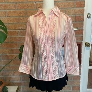 Vintage Y2K Banana Republic Pink Striped Shirt